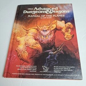 D&D Advanced Dungeons & Dragons Manual of the Planes Hardback Book 1987 TSR Game